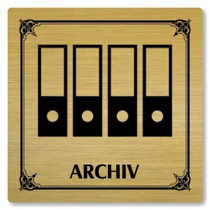 Archiv, 100x100mm, zlatá, Nebraska
